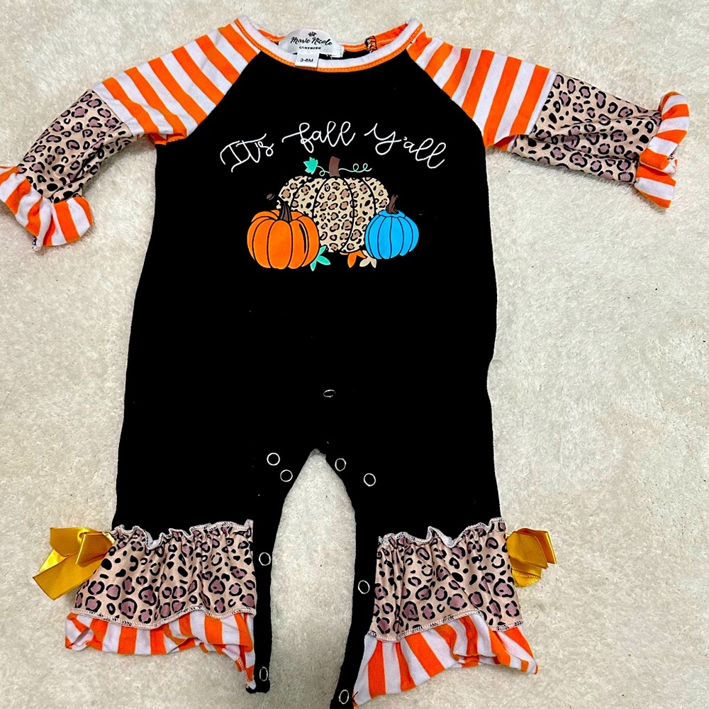 Girls Fall Romper